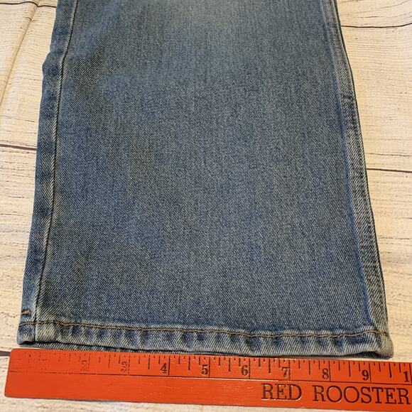 Levis Mens Size 44x30 Western Fit Straight Leg Regular Fit Stretch Denim Jeans - Picture 4 of 7
